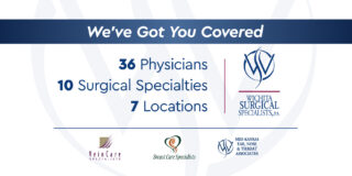 Wichita Surgical Specialists features 36 physicians in 10 surgical specialties at seven convenient locations.